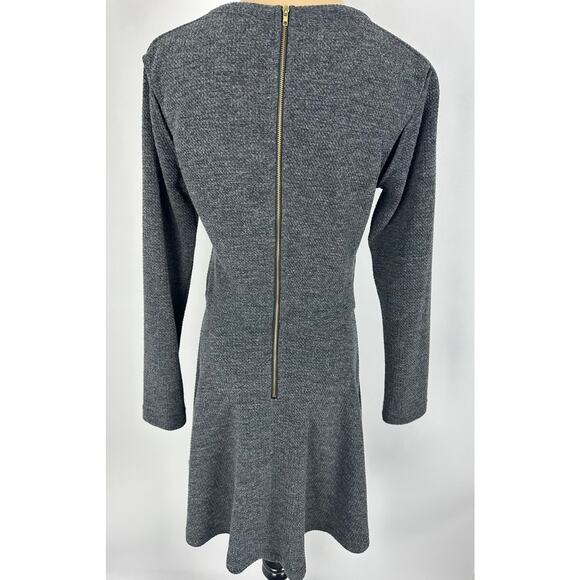 Collective Concepts Size Medium Sweater Dress Fit & Flare Princess Seams Gray - Picture 4 of 12